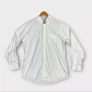 Brooks Brothers Regent Button Up Shirt Long Sleeve Mens 16.5 35 White Supima